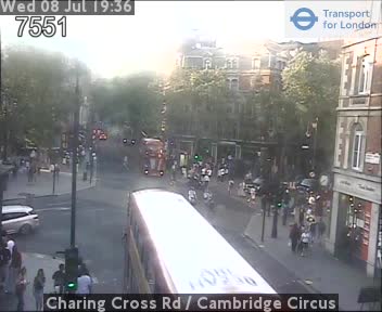 Snapshot from Charing Cross Rd / Cambridge Circus