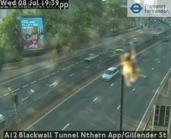 Snapshot from A12 Blackwall Tunnel Nthern App/Gillender St