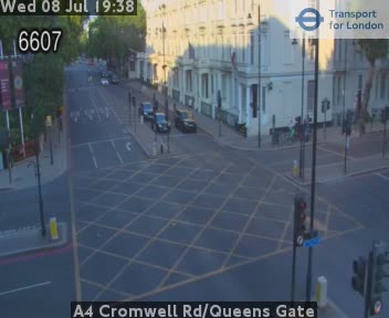 Snapshot from A4 Cromwell Rd/Queens Gate