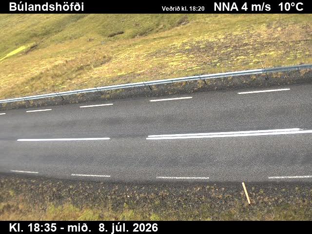 Snapshot from Búlandshöfði — Búlandshöfði séð niður á veg