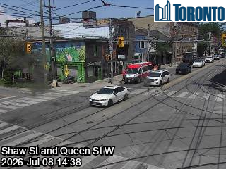 Snapshot from QUEEN ST W / SHAW ST