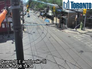 Snapshot from QUEEN ST E / LESLIE ST
