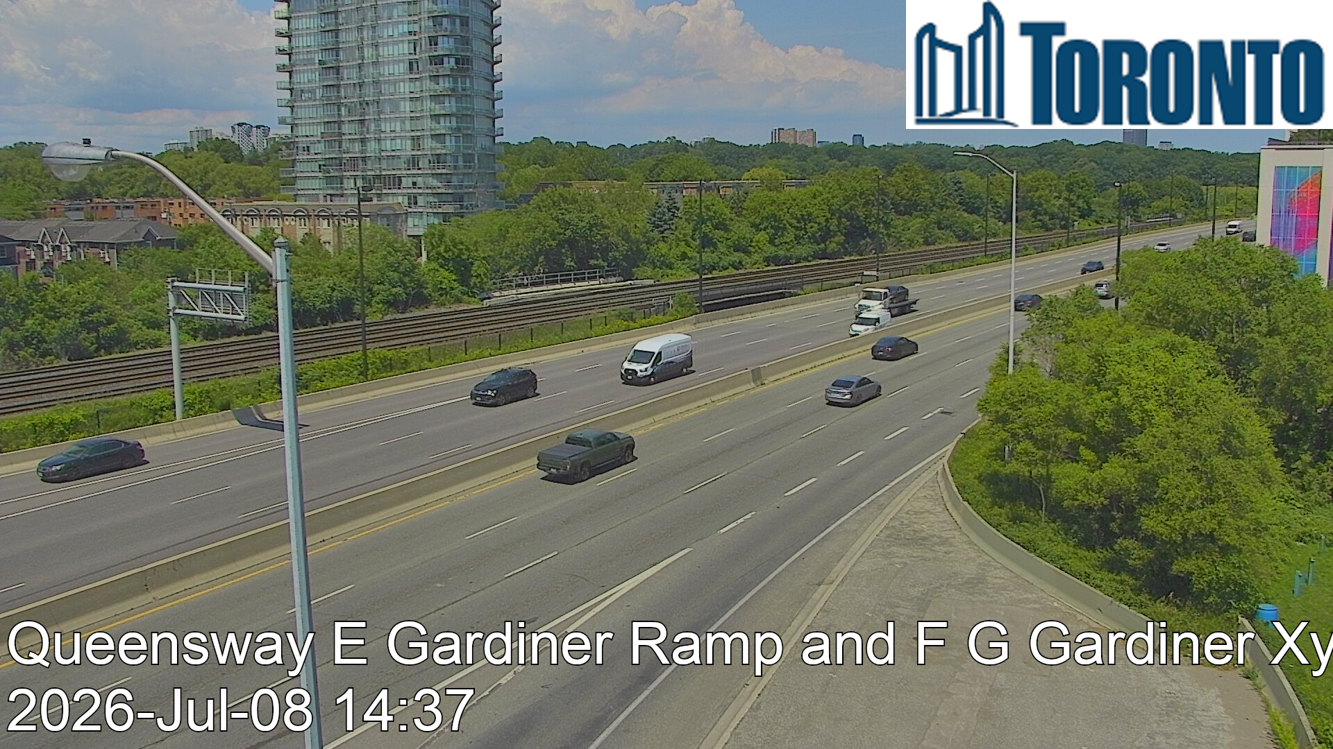 Snapshot from QUEENSWAY E GARDINER RAMP / F G GARDINER XY E
