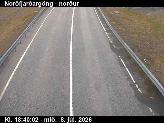 Snapshot from Norðfjarðargöng-norður — Norðfjarðargöng séð til Fannardals
