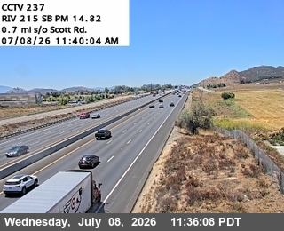 Snapshot from I-215 : (237) 0.7 Miles South of Scott Road