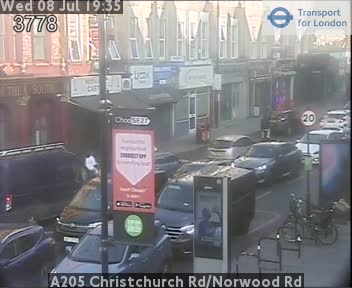 Snapshot from A205 Christchurch Rd/Norwood Rd