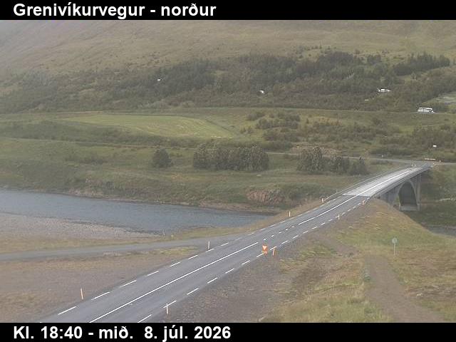 Snapshot from Grenivíkurvegur — Grenivíkurvegur séð til norðurs