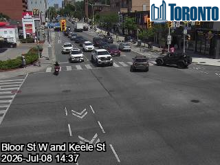 Snapshot from BLOOR ST W / KEELE ST / PARKSIDE DR