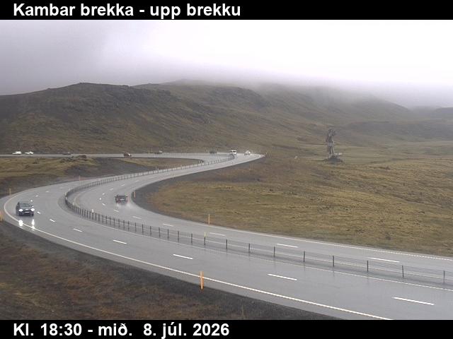 Snapshot from Kambar brekka — Kambar brekka séð upp brekku