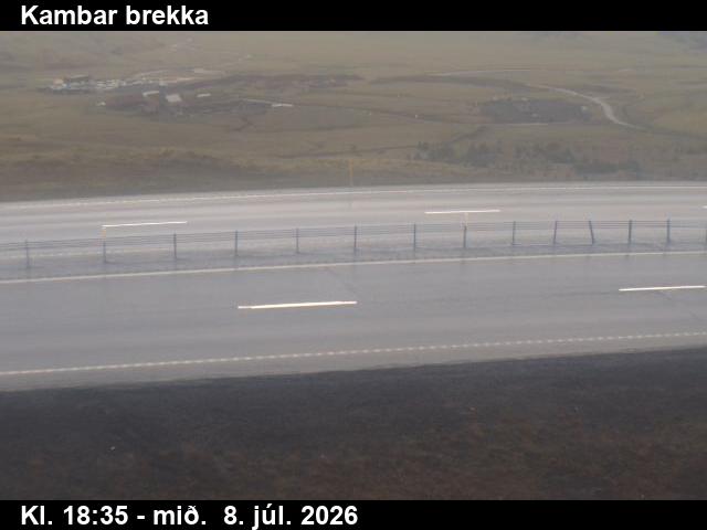 Snapshot from Kambar brekka — Kambar brekka séð niður á veg