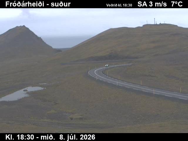 Snapshot from Fróðárheiði — Fróðárheiði til suðurs