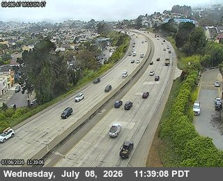 Snapshot from TV306 -- I-280 :  AT MISSION ST