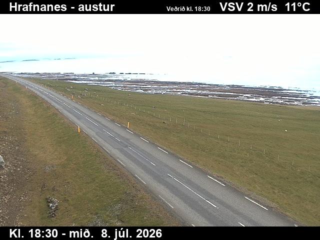 Snapshot from Hrafnanes — Hrafnanes séð til austurs