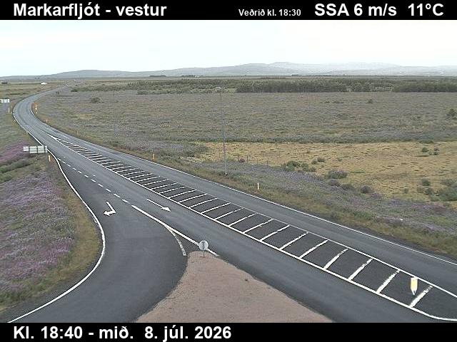 Snapshot from Markarfljót (Bakkafjöruvegamót) — Markarfljót til vesturs