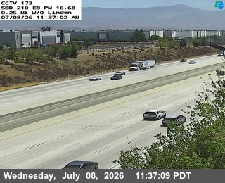 Snapshot from I-210 : (173) 0.25 Miles West of Linden