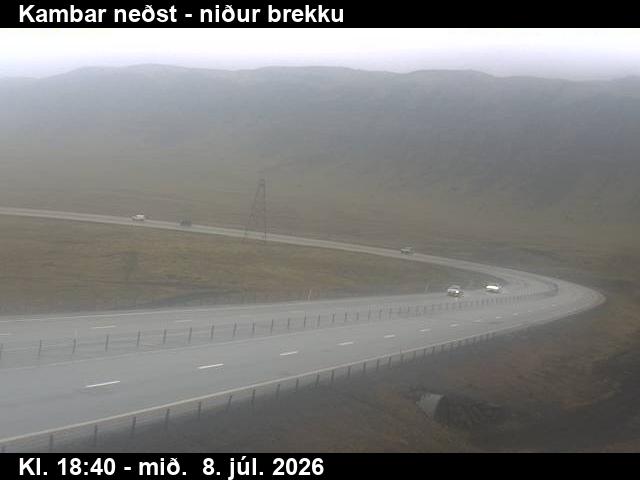 Snapshot from Kambar neðst — Kambar neðst séð niður brekku
