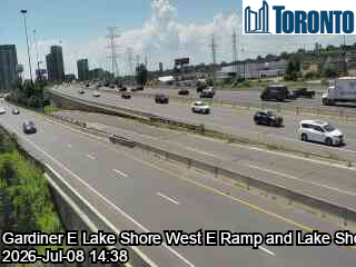 Snapshot from GARDINER E LAKE SHORE WEST E RAMP / LAKE SHORE BLVD W