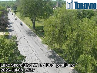 Snapshot from LAKE SHORE BLVD W / BUDAPEST LANE