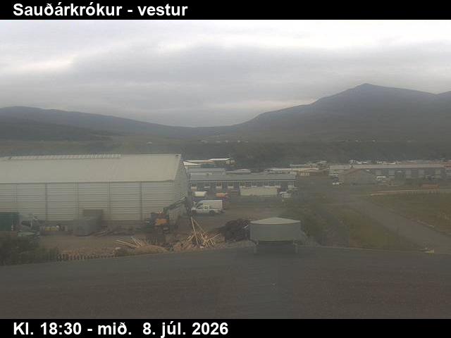 Snapshot from Sauðárkrókur — Sauðárkrókur séð til vesturs að Gönguskörðum
