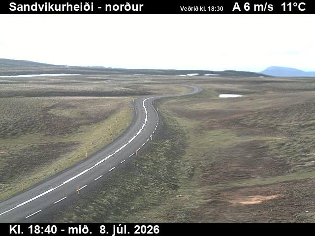 Snapshot from Sandvíkurheiði — Sandvikurheiði séð til norðurs