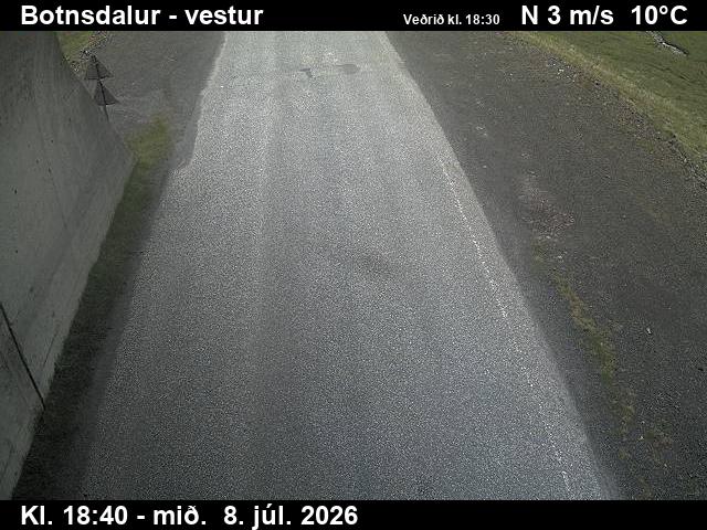 Snapshot from BB-göng_BO — Breiðadals- og Botnsheiðargöng, Botnsdalur til vesturs