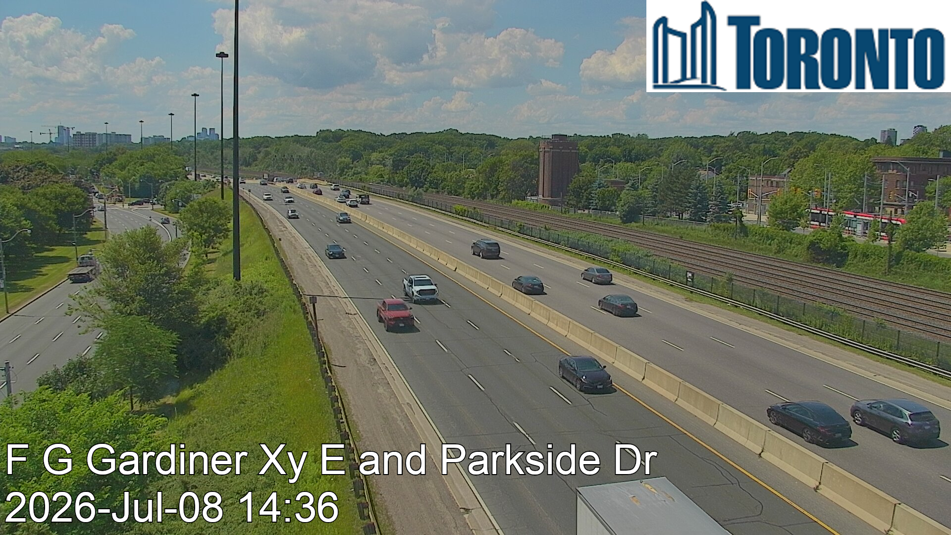 Snapshot from F G GARDINER XY E / PARKSIDE DR