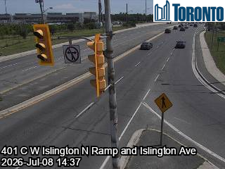 Snapshot from ISLINGTON AVE / 401 C W ISLINGTON N RAMP / ALLENBY AVE